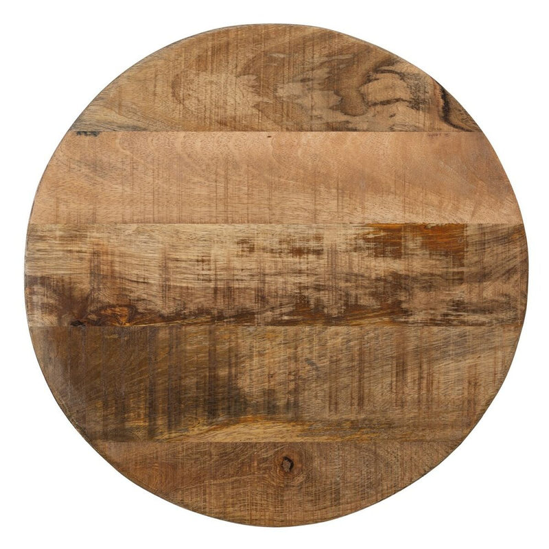 Beistelltisch Schwarz natürlich Holz Metall Mango-Holz 43 x 49 cm