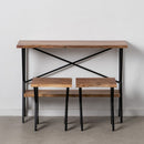 Konsole natürlich Metall Holz 107 cm