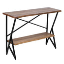 Konsole natürlich Metall Holz 107 cm