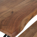 Konsole natürlich Metall Holz 107 cm