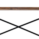 Konsole natürlich Metall Holz 107 cm