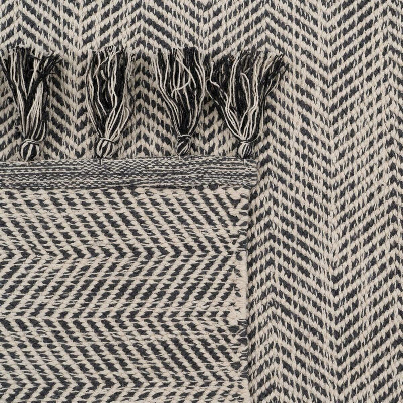 Teppich Grau 70% Baumwolle 120 x 180 cm