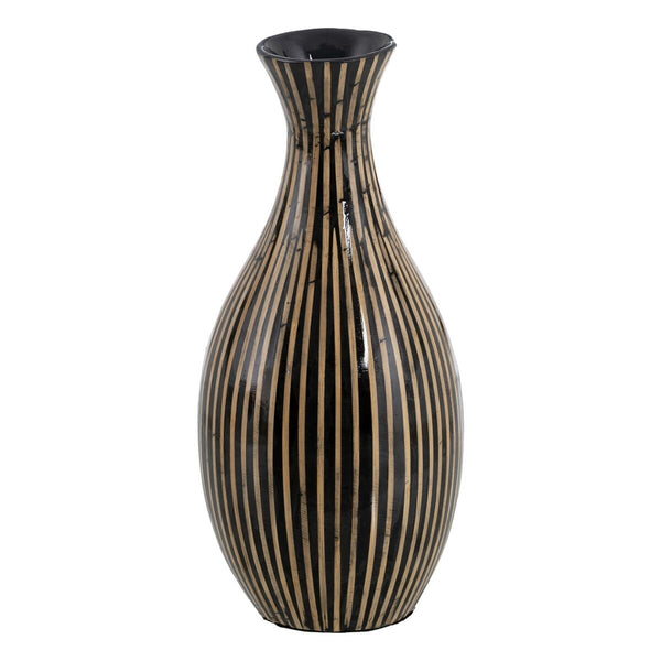 Vase Schwarz Beige 45 cm