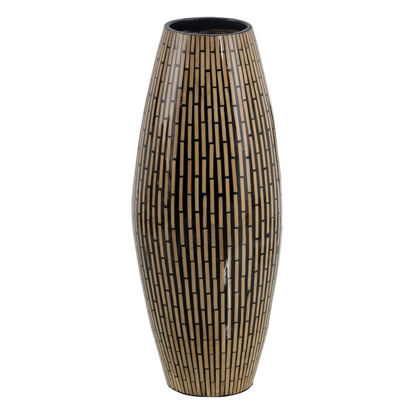 Vase Schwarz Beige 50 cm