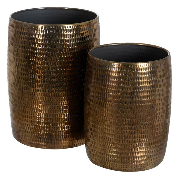 Vase Set Bronze Gold Aluminium 50 cm