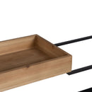 Regal Braun Schwarz Holz Eisen 130 cm