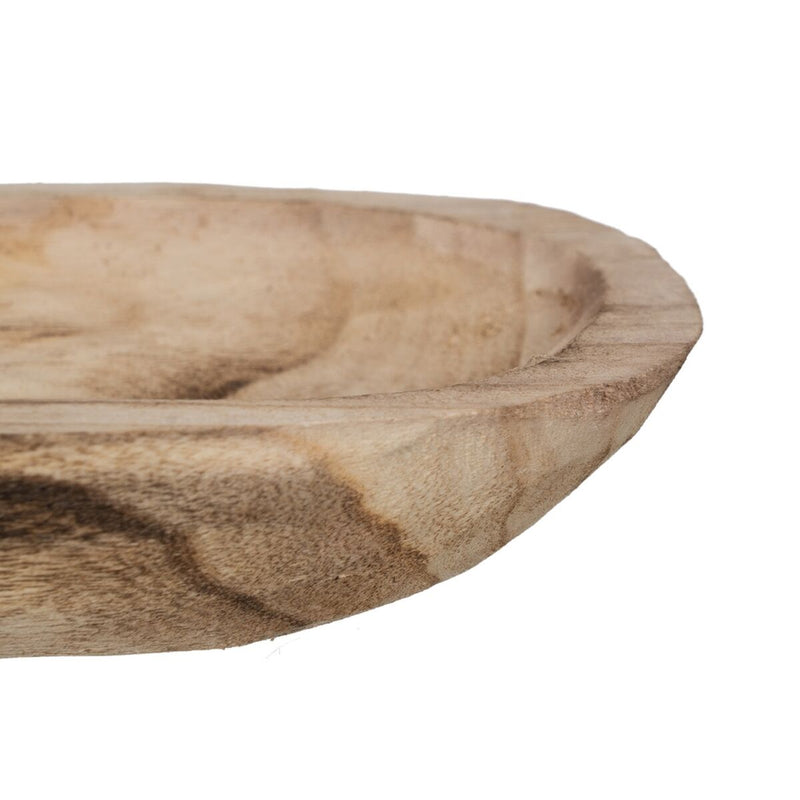 Dekoschale Beige Holz 48cm