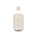 Blisso Flasche Set Deko Weiß Glas Schnur 48 cm