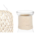 Blisso Flasche Set Deko Weiß Glas Schnur 38 cm